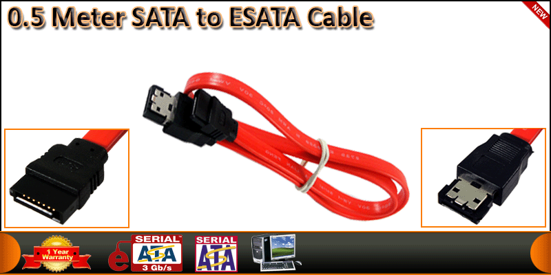 0.5M SATA to ESATA Cable