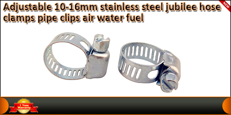 Adjustable 10-16mm Stainless Steel Jubilee Hose Cl