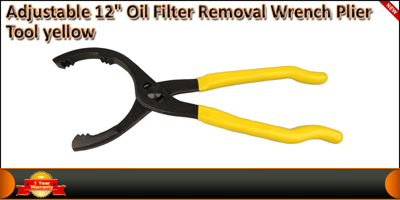 Adjustable 12 Inch Oil Filter Removal Wrench Plier