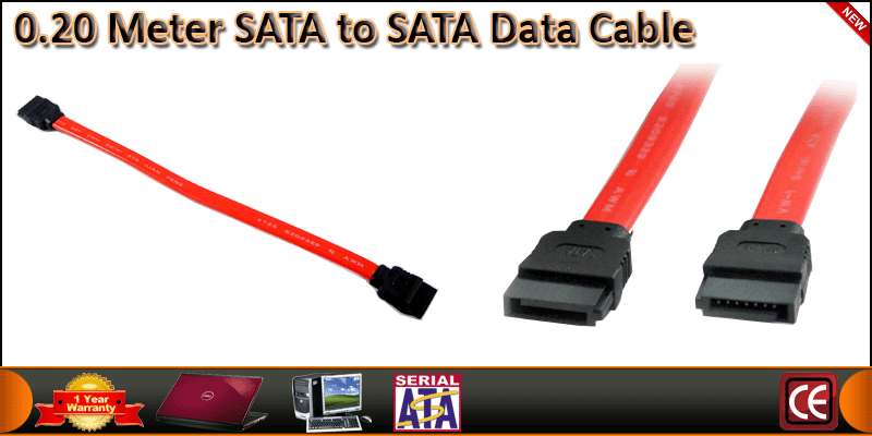 0.20 Meter SATA to SATA Data Cable
