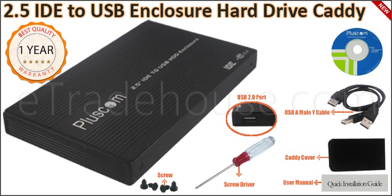 External 2.5" IDE to USB HDD Hard Disk Enclosure C