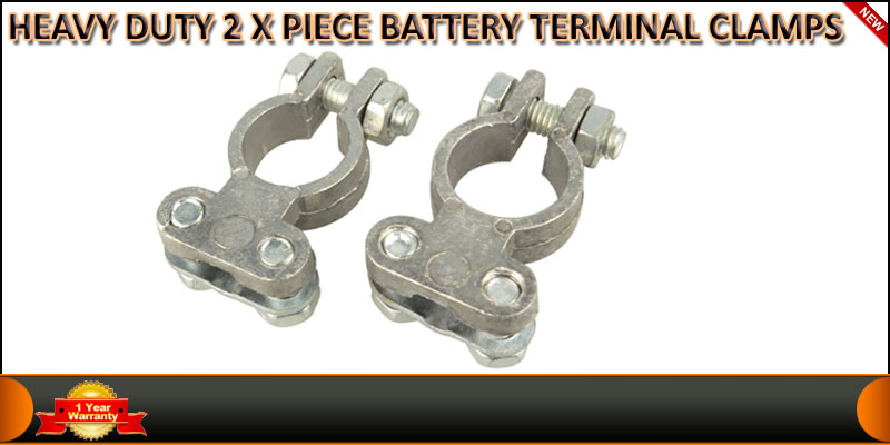 HEAVY DUTY 2 X PIECE BATTERY TERMINAL CLAMPS