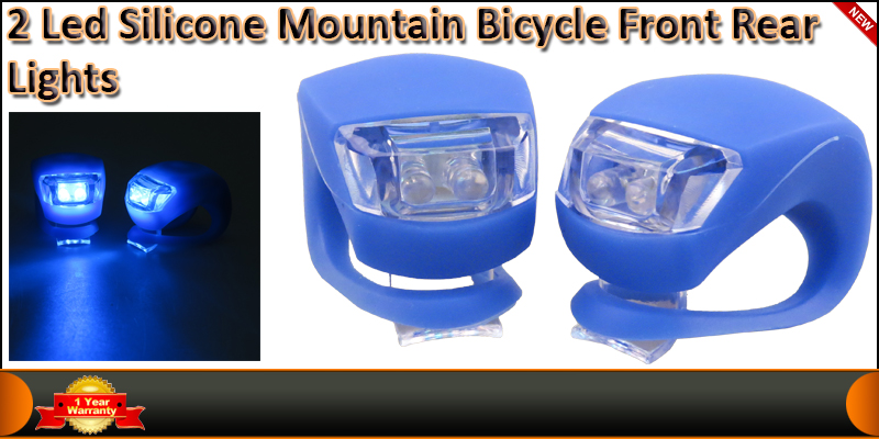 Pair Of 2 Led Silicone Mountain Bicycle Front Ligh