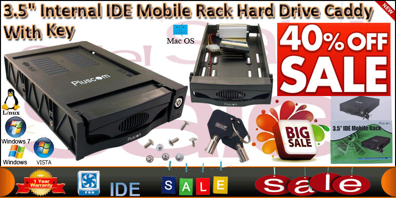 3.5" Internal IDE Mobile Rack Hard drive Caddy wit
