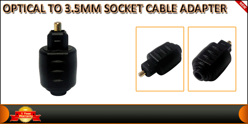 TOSlink Optical Male To 3.5mm Female Socket Adapte