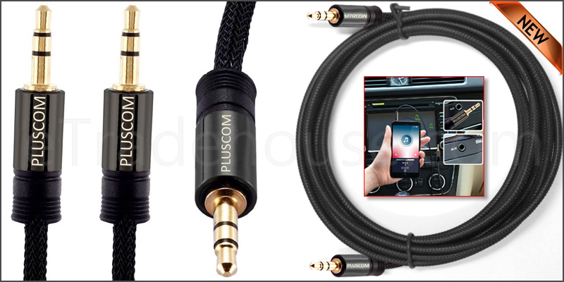 3M -3.5mm Braided Jack Plug To Plug Male Cable - A