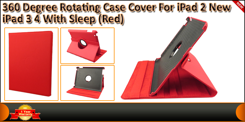 360 Degree Rotating Case For Apple ipad Leather Sm
