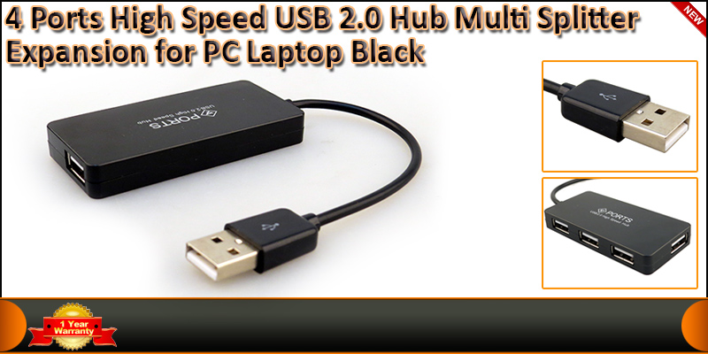 4 ports USB 2.0 Hub Multi Splitter Expansion For P
