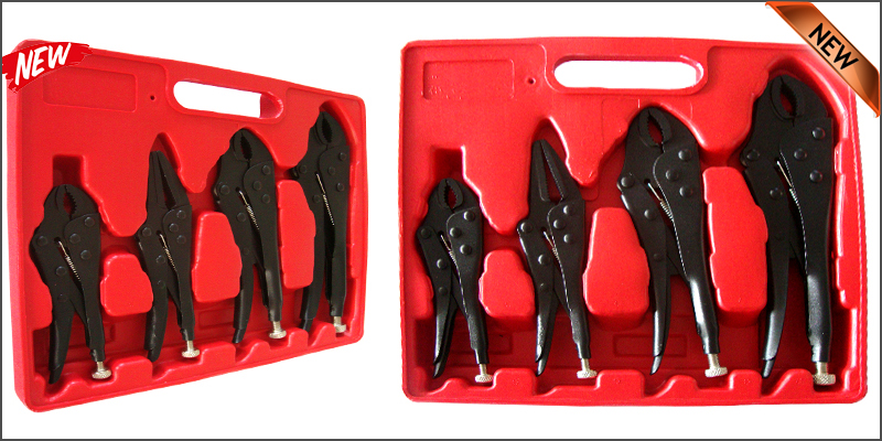 4 x Heavy Duty Grip Wrench Set Vice Locking Lock Pliers Mole Grips Tools 