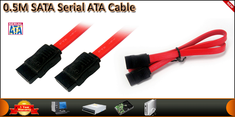 High Quality 0.50 Meter SATA to SATA Data Cable