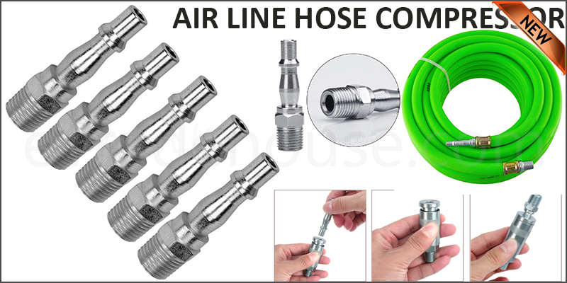 AIR LINE HOSE COMPRESSOR FITTING CONNECTOR QUICK RELEASE SET 1/4 BSP MALE/FEMALE