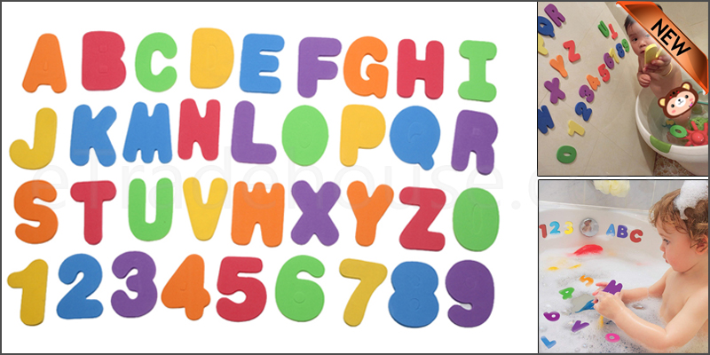 Letters and Numbers Bath Toys