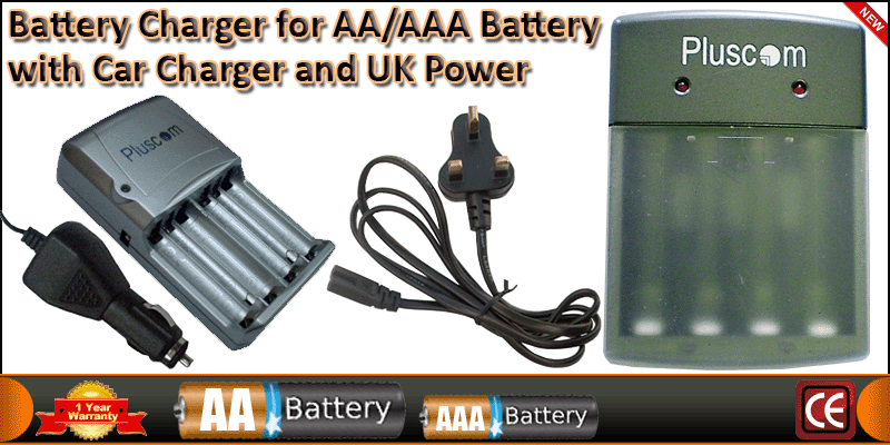 Battery Charger for AA/AAA Battery with Car Charge