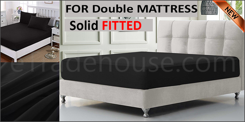 solid double fitted sheet 137*193+15 pillowcase 50*75cm*2