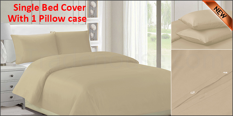 Plain Duvet Cover Bedding Set Single