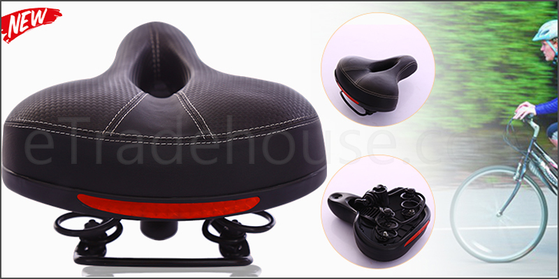 Bike Bicycle Wide Big Bum Soft Extra Comfort Sprung Deluxe Saddle Seat 