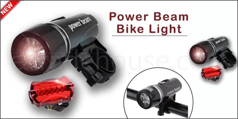 Waterproof Bright 5 LED Bike Bicycle Cycle Front and Rear Back Tail Light Lights
