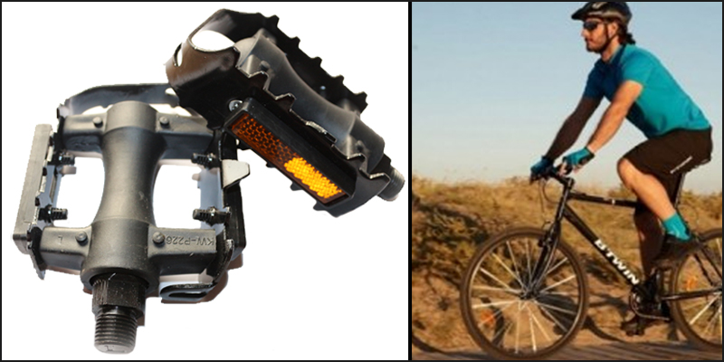 Pair of Adult Mountain Cycle Bike Reflector Steel Pedals