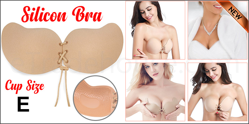 Women Silicone Adhesive Stick On Push Up Gel Strapless Invisible Bra Backless