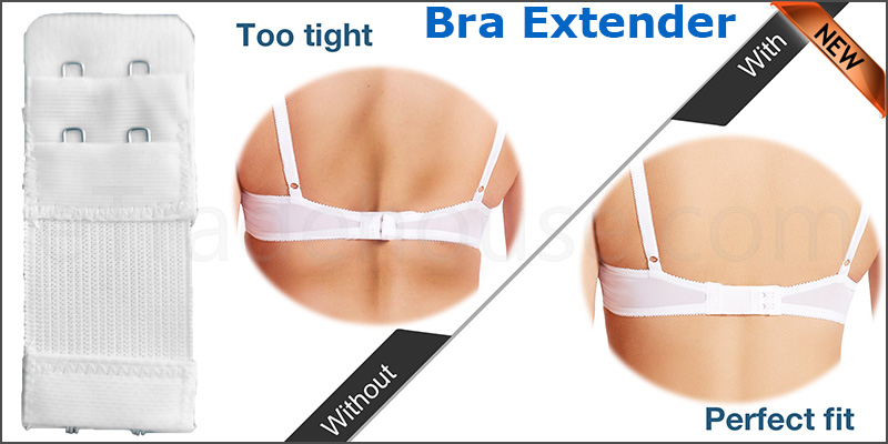 Bra Extenders 2 Hooks Elastic Bra Extension Straps Soft Comfortable for Women Ladies