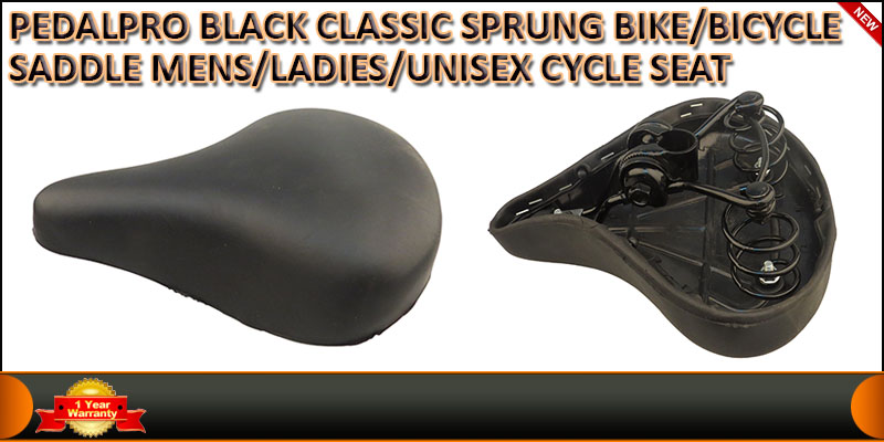 CLASSIC SPRUNG BIKE/BICYCLE SADDLE MENS/LADIES/UNI