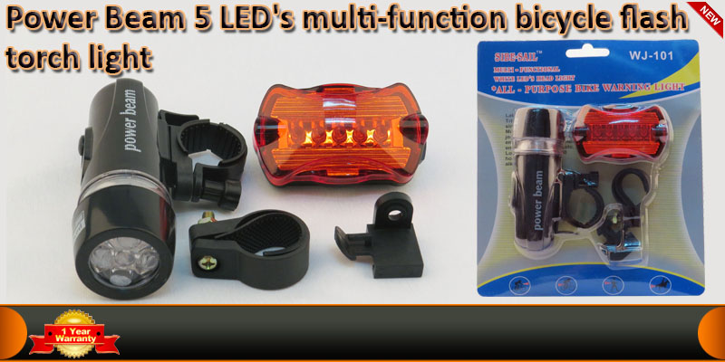 High Quality Power Beam 5 LED's Multi-Function Bic