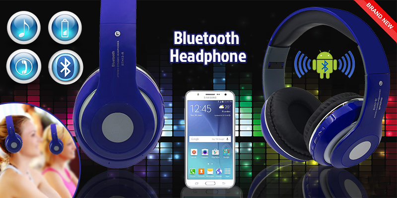 Multi Function Bluetooth Wireless Headphones with Micro-SD Slot and FM Radio