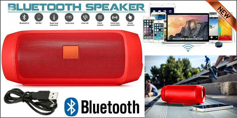 Portable Charge 2 Plus Wireless Bluetooth Mini Portable Speakers RED
