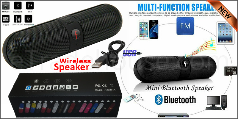 Portable Pill Wireless Bluetooth Outdoor Speaker Supports FM USB functions z.14a
