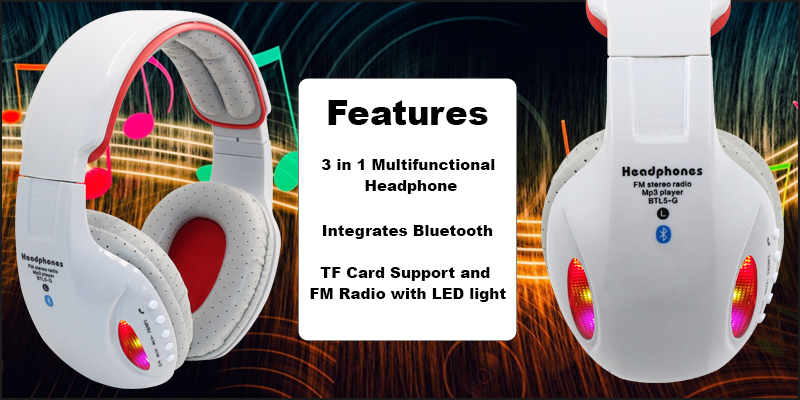 Go radio ga ga over these 3-in-1 LED FM Radio Headphones