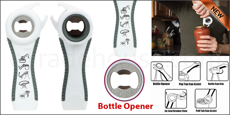 5 In One Multifunction Bottle Opener Jar Can Kitchen Manual Tool Gadget