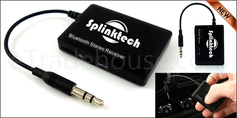 Splinktech Bluetooth Wireless Audio Receiver Stereo Music Adapter For Speaker