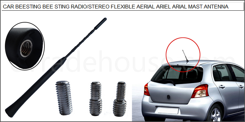 Car Beesting Bee Sting Radio/Stereo Flexible Aerial Ariel Arial Mast Antenna