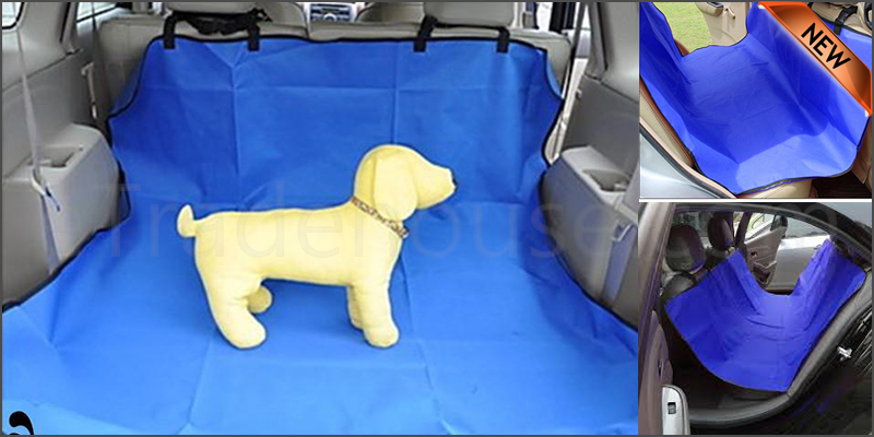 Waterproof Car Rear Seat Cover Boot Liner Mat Protector Floor Trunk Dog (Blue)