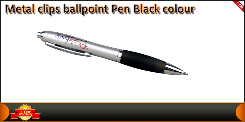Metal Clip Ballpoint Black Color