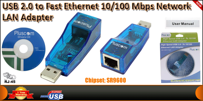 High Speed USB 1.1 to Fast Ethernet 10/100 Mbps Ne
