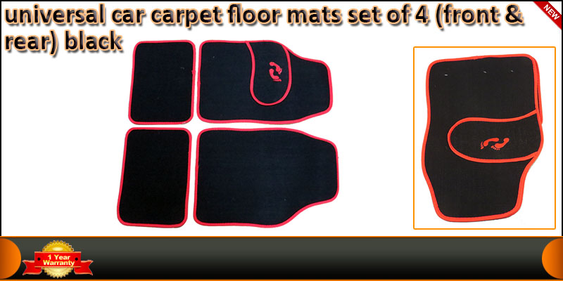 Universal Car Carpet Floor Mats Set Of 4 (Front & 