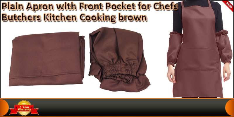 Plain Apron with Front Pocket for Chefs Butchers K