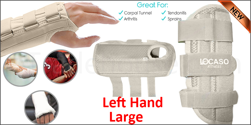 Carpal Tunnel Support Adjustable Brace Splint Arthritis Left Hand L