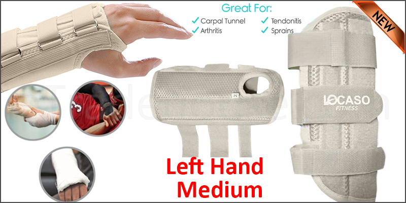 Carpal Tunnel Support Adjustable Brace Splint Arthritis Left Hand M