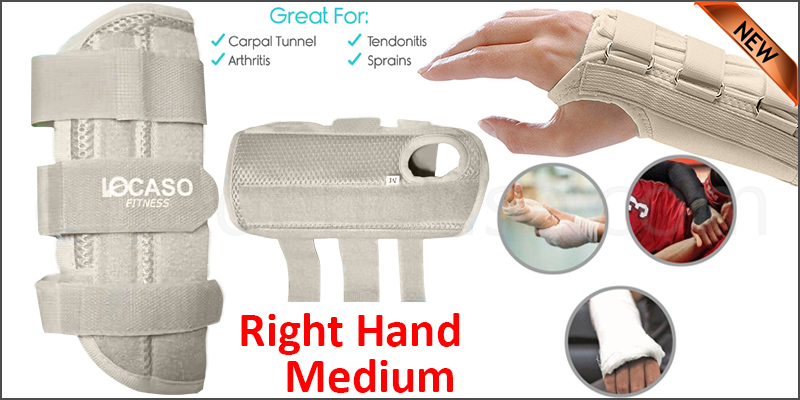 Carpal Tunnel Support Adjustable Brace Splint Arthritis Right Hand M