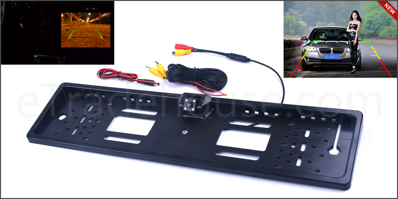 Car Rear 170° HD View Reversing Camera Backup License Plate Frame Parking Night Vision LEDs IR