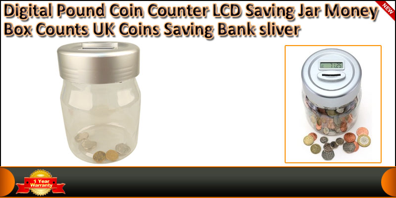 Digital Coin Counter LCD Saving Jar Money Box Coun