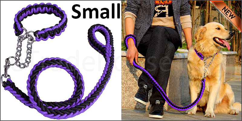 Strong Dog Pet Lead Leash Splitter Coupler with Clip Dag Chain Collar Harness Small size
