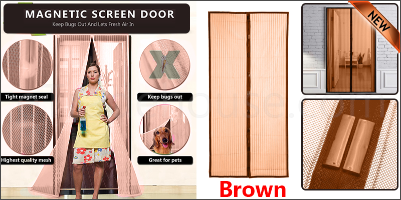 Magnetic Door Curtain Mesh Triped Gauze Self-Propelled Stripe Mosquito Screen