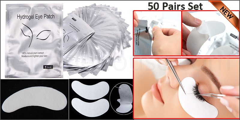 50 Pairs/Set Under Eye Lint Free Gel Pads Patches Eyelash Extensions Beauty Tool