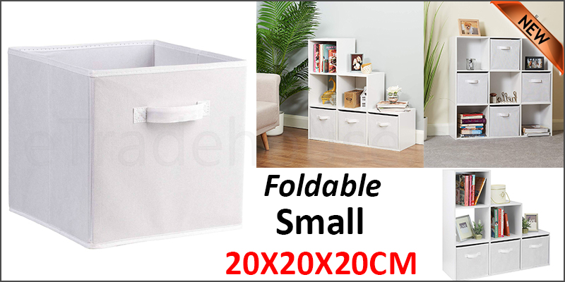 Foldable Square Canvas Storage Collapsible Folding Box Fabric Cubes Toys