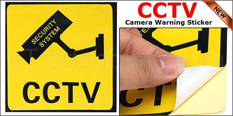 FAKE DUMMY CCTV SECURITY CAMERA STICKERS
