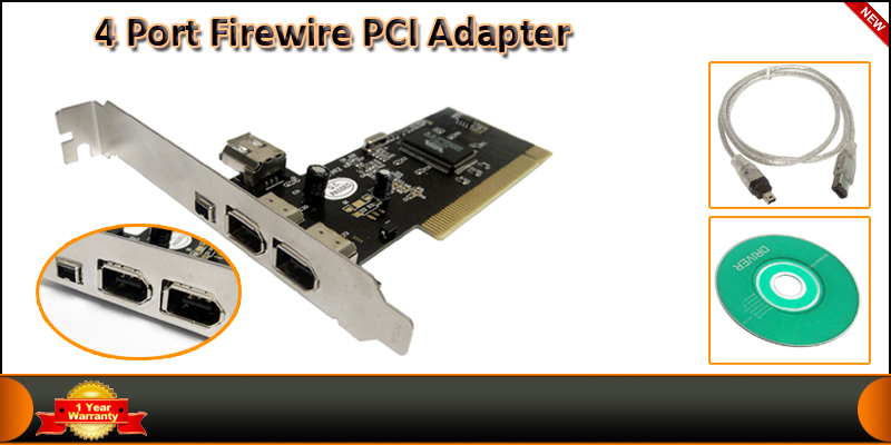 4 Port Firewire PCI IEEE1394 AV capture Adapter (3