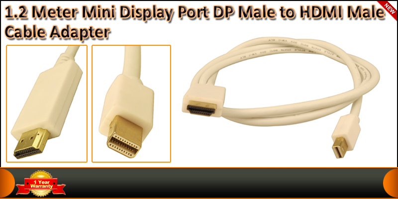 1.2 Meter Mini Display Port DP Male to HDMI Male C